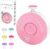Baby Nail File Electric, Easy & Safe Baby Nail Trimmer for Newborn Infant Toddler, Whisper-Quiet Baby Nail Clipper, 6 Grinding Heads, Pink, Baby Shower Gift