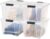IRIS USA 32 Qt Stackable Plastic Storage Bins with Lids, 4 Pack – BPA-Free, Made in USA – See-Through Organizing Solution, Latches, Durable Nestable Containers, Secure Pull Handle – Clear