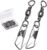 AMYSPORTS Stainless Steel Snap Swivel Saltwater High Strength Snaps Fishing Barrel Line Connector Fishing Swivels Barrel Safety Snap Fishing Tackle Stainless Steel Accessories