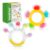 Haakaa Silicone Teether Combo, Baby Freezer Teething Toys for Sore Gums, Easy-Grip Sensory Teethers for 3M+ Babies, Palm & Ferris Wheel Shapes, BPA Free, 2 Pack