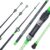 Surf Spinning Fishing Rod 9’/10’/11’/12′, 3-Piece Carbon Fiber Saltwater Rod with 2 Tips, Lightweight High-Sensitivity Long-Cast Shore & Beach Casting Rod for Pier Surf Fishing