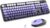 MOFII Wireless Keyboard and Mouse Combo, Full Size 2.4G Plug and Play Typewriter Retro Round Computer Keyboard and Mouse Set for Windows, Computer, Desktop, PC, Notebook – (Black Purple Gradient)