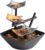 Homedics Tabletop Water Fountain, Home Décor Soothing Sound Machine – Automatic Pump, Deep Basin & Natural River Rocks. Indoor Zen Relaxation for Office, Living Room, or Bedroom, 8.25” Tall