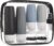 BAGSMART 18 Pack TSA Approved Travel Bottles for Toiletries, Leak Proof Silicone Travel Size Containers Bottles for Shampoo, Grey