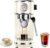 atatix 20 Bar Espresso Machine with Milk Frother, Compact Espresso Maker, Stainless Steel Coffee Machine with Precise Temp Control & 44oz Removable Water Tank for Latte, Cappuccino, Creamy White