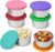 6Pack 8oz Stainless Steel Snack Containers for Kids, Reusable Small Metal Food Containers with Silicone Lids, Stackable Metal Toddler Lunch Box for Daycare, School and Outdoor (1CUP)