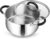 P&P CHEF Stainless Steel Stock Pot, 5 Qt Cooking Soup Pot with Visible Lid for Pasta, Tri-Ply Bottom & Dual Heatproof Handles, For Induction Gas All Stoves, Non-Toxic & Dishwasher Safe