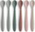 6-Piece Silicone Baby Feeding Spoons, First Stage Infant Spoons, Soft-Tip Easy on Gums I Baby Training Spoon | Infant Utensils Feeding Supplies, Dishwasher & Boil-proof