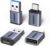 UGREEN USB to USB C Adapter & USB C to USB Adapter Combo 4-Pack, 10Gbps Type C USBC Adapter Compatible with MacBook, iPhone 17/16/15, iPad, Samsung Galaxy, Apple Watch