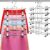 Pants Hangers with Clips,Space Saving Hanging Closet Organizer-6 Tiers Skirt Hangers with 360° Swivel Hook,Closet Organizer-Clothes Hangers- College Dorm Essentials Apartment Essentials-2 Pack