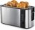 Elite Gourmet ECT-3100 4-Slice Long Slot Toaster | Extra Wide Slots for Bagels, Sourdough & Texas Toast | 6 Browning Settings | Reheat, Defrost & Cancel | Built-In Warming Rack | Stainless Steel