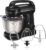 Hamilton Beach 4 Qt Electric Stand Mixer With 7 Speeds, Easy-Carry Handle | Planetary Mixing For Full Bowl Coverage | Splash Guard | 300 Watts | Whisk, Flat Beater, Dough Hook | Mixing Guide | Black