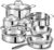 3 Ply Stainless Steel 11-Piece Cookware Set with Lids, Pots and Pans Kitchen Set, Non-Toxic, Induction, Oven, Dishwasher Safe, Professional Chef Quality
