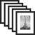 upsimples 8×10 Picture Frame Set of 5, Display Pictures 5×7 with Mat or 8 x 10 Without, Wall Gallery Photo Frames, Black