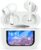 Bucephalus Wireless Earbuds, Bluetooth 5.4 Ear Buds with Smart Touchscreen Case & Noise Cancelling, 48H Playtime, Bass Stereo Sound, Compatible with iPhone/Android, Pad – Pearl White