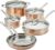 Hestan – CopperBond Collection – 100% Pure Copper 10-Piece Ultimate Cookware Set, Induction Cooktop Compatible
