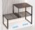 Extendable Metal Wire Shelf Organizer – Adjustable 15-24.4in Length, Stackable Storage Rack for Kitchen/Pantry/Bathroom/Shoe Cabinet/Tool Closet (2,Black)