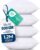 Utopia Bedding Throw Pillows (Set of 4, White) – 18 x 18 Inches Down Alternative Pillows for Bed, Sofa, and Couch – Fluffy Decorative Stuffer Pillow for Indoors & Outdoors