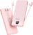 VEGER Portable Charger with Built-in AC Plug and Cables, All in One 10000mAh Ultra Slim Power Bank Travel Essentials, USB C External Battery Pack Compatible with iPhone, Samsung, More, Crepe