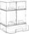 Vtopmart Stackable Storage Drawers Set of 5, Clear Plastic Organizer Bins for Baby Bottle, Beauty Supplies Storage, Ideal for Kichen Countertop, Vanity, Bathroom, Cabinet, Pantry Organization