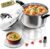 WantJoin Pressure Cooker, 12 Quart Stainless Steel Pressure Canner, Induction Compatible Cookware with Spring Valve Safeguard Devices,Compatible with Gas & Induction Cooker
