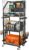 SOYEEZE Fishing Rod Holders for Garage, Fishing Pole Holders Up to 12 Rods with Pegboard and Hooks,Rolling Fishing Cart with Wheels, Fishing Gear Storage For Tackle Box & Reel Organization