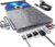 BPAKDU External CD/D1VD Drive for Laptop, DVD Player for Laptop, 8 in 1 USB 3.0 Ultra-Slim Portable (gunmetalgrey)