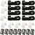 Solar Cover Reel Attachment Kit, Solar Cover Reel Blanket Straps and Clips for Universal Inground Swimming Pool – Including 8 Adhesive Nylon Straps & Tabs, 8 Cord Plates, 8 Buckles