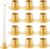 12 Pcs Gold Metal Taper Candle Holders Bulk for Wedding Pillar Candles Taper Candlesticks Holders Centerpieces Short Candle Stick Dinner Decor for Party Anniversary Dinning Table Gift (12, Gold)