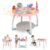 BABY JOY 5 in 1 Baby Activity Center, Baby Jumpers and Bouncers with Removable Toys, Lights & Music, 3 Adjustable Heights, Interactive Play Center for Toddlers Boys Girls 6-36 Months (Pink)