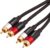 Amazon Basics 2 RCA Stereo Audio Cable for Hi-Fi System, Amplifier, Active Speakers or Subwoofer with Gold-Plated Plugs, Digital Audio Compatible, 4 Feet, Black