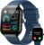 Smart Watch(Answer/Make Call), 1.96″HD Smartwatch for Men Women with Heart Rate/Sleep Monitor/Pedometer/Calories, 113+ Sports Fitness Watch Tracker, IP68 Waterproof Step Counter for Android iOS-Blue