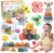 YHHYTOY 6-in-1 Montessori Baby Toys 0-6 6-12 Months, Infant Teething Toys Soft Stacking Blocks Rings Shape Sorter Sensory Fidget Spinners for Toddler 1-3, First Baby Gift Set for 6 Month Old Girl Boy