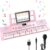 61 Keys Kid Piano Keyboard with Light-up Keys Teaching Mode Dual Speaker
