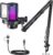 MAONO DGM20S Gaming Microphone for PC with Clear Voice & Noise Reduction | RGB Lighting, Tap-to-mute, Gain Control, Headphone Monitoring and Boom Arm for Discord Gaming, Streaming, Content Creation