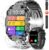 Smart Watch for Men Military Answer/Make Call 2.01″ Display 170+ Sports Modes Fitness Smart Watch IP68 Waterproof 30 Days Standby Smartwatch for Android iOS Black (2 Straps)