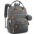 BabbleRoo Diaper Bag Backpack – Baby Essentials Travel Tote – Multi Function Water Resistant Diaper Bag, Travel Essentials Baby Bag with Changing Pad, Stroller Straps & Pacifier Case – Dark Gray