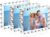 HOUSE DAY Acrylic Picture Frames 5×7 Acrylic Frame, 3 Pack Scalloped Magnetic 5×7 Picture Frame, Double Sided Clear 5 x 7 Photo Frame, Frameless FreeStanding 5 x 7 Picture Frames Gift for Desktop Display