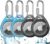 UNBREAKcable AirTag Holder for Apple – 4 Pack Air Tag Case [Professional Carabiner] [Waterproof] [Shockproof] TPU AirTag Keychain for Kids, Pets, Keys, Luggage, Backpacks