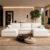 Novilla 104.3″ Modular Cloud Couch, Modern Sectional Sofa with Smarts Coil® Support, Chenille Fabric, Upholstered Couch for Living Room Apartments Bedroom, No Assembly, 3 Seater + 2 Ottoman, White