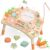 Wooden Activity Table for Toddlers 1-3, 9 in 1 Montessori Toy | Sensory Learning, Bead Maze, Shape Sorter, Fishing Game, Spinning Gears, Wood, CPSIA Certified, Gift for Boys Girls