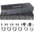 HDMI Displayport KVM Switch 4 Computers 2 Monitors, 8K@60Hz/4K@144Hz Dual Monitor KVM Switch for 4 PCs Share 2 Monitors, with 4 USB3.0 Ports, USB Cables and Power Adapter,Black 15cm HDMI DP KVM