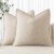MIULEE Decorative Linen Pillow Covers 18×18 Inch Natural Beige Boho Farmhouse Neutral Couch Throw Pillows for Bed Pack of 2 Accent Modern Pillowcase Sofa Livingroom Home Decor