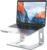 BESIGN LS03 Aluminum Laptop Stand, Ergonomic Detachable Computer Stand, Notebook Riser, Laptop Mount Compatible with Air, Pro, Dell, HP, Lenovo More 10-15.6″ Laptops, Silver