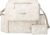Petunia Pickle Bottom Boxy Backpack Deluxe, Diaper Bag for Parents, Stylish Baby Bag, Spacious Backpack for On-The-Go Moms (Linen Blossoms)