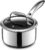 HexClad 1QT Hybrid Nonstick Saucepan with Lid, Induction and Oven Safe | Stay-Cool Handles, Dishwasher and Oven Safe up to 900°F, Compatible with All Cooktops