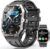 Military Smart Watch Built-in GPS, 100+ Sport Modes for Men, Smartwatch with Heart Rate & Sleep Tracking, 2ATM Waterproof, Bluetooth Calling, Fitness Watch for iPhone & Android, Black