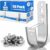 Podoy 2 Inch Cable Support J Hooks with Retainer Clips,(50 Pack) Galvanized Steel J Hook for Cable Management,Wall Mount Cable Hangers for Walls/Ceilings Route Network Hanging Cables