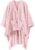 Wearable Blanket Poncho Cape Wrap for Adult, Cozy Sherpa Fleece Pocketed Shawl TV Throw Blankets for Office and Lounge(Pink,58” x 64”)