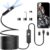 Endoscope with Light, 1920P HD Borescope with 8 Adjustable LED Lights, Semi-Rigid Snake Camera, IP67 Waterproof Inspection Tool for iPhone & Android – 16.4FT-Dual Lens (Black)